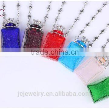 Fashion Necklace Jewelry Type Perfume Glass Bottle Pendant Necklace