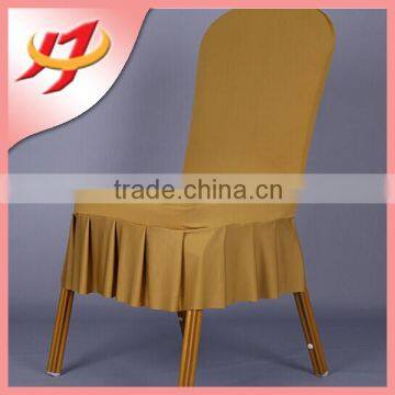 Cheap high quality wedding lycra spandex chair cover with skirt from China manufacturer