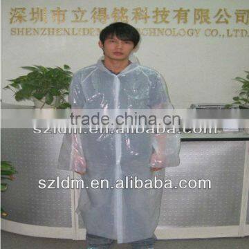 2013 the newest Transparent PVC long rain coat rain wear