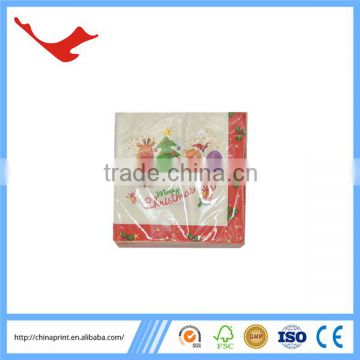 007 christmas decoration custom printed pocket paper tissue