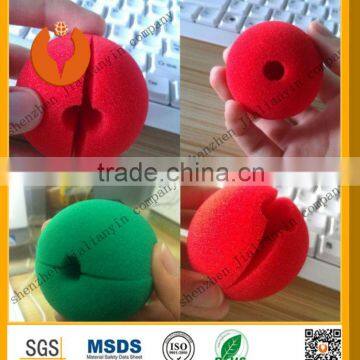 Green Sponge Clown Nose for Kids