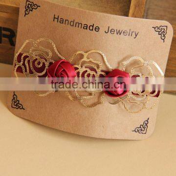 MYLOVE Women Alligator Clips Gold Rose Barrette