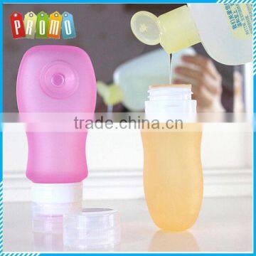 Travel silicone bottle for Shampoo and shower gel with back suction cup