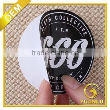 custom logo round shap letter paper adhesive sticker label