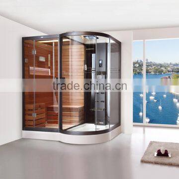 CRW AG0003 Far infrared Sauna Steam Shower Combination wood