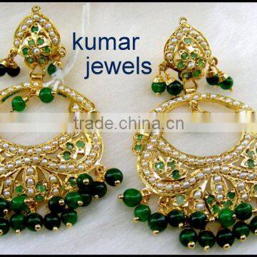 Jadau Green Earring