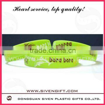 idea promotion gifts silicone printed wristbands