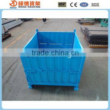 Wire mesh heavy duty steel collapsible cage pallet