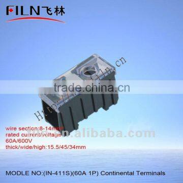 25a pcb terminal block IN-411S 60A 1P continental