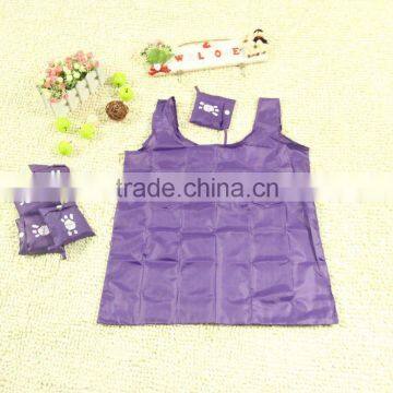 promotional polyester foldable punch shopping bag