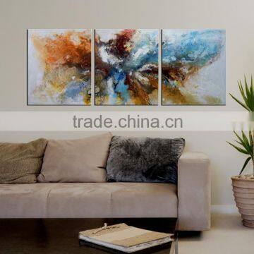 Hot Selling 3 Pieces Modern Group Abstract Painting