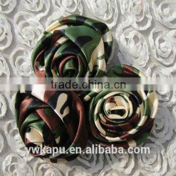 Newest handmade ribbon flowers,small satin ribbon rose flowers, decorative ribbon rosette