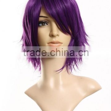 cheap synthetic cosplay wigs for men prices purple short hair wigs wholesale