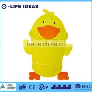 three-dimensional duck pop up toys storage hamper foldable barrel