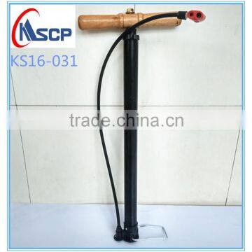 2016 Best selling High quality low price bicycle pump bicycle mooden handly pump