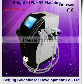 2013 New style E-light+IPL+RF machine www.golden-laser.org/ herbal oil hair removal