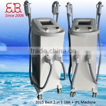 2015 Newest Multifunction shr ipl elight with 2 handles