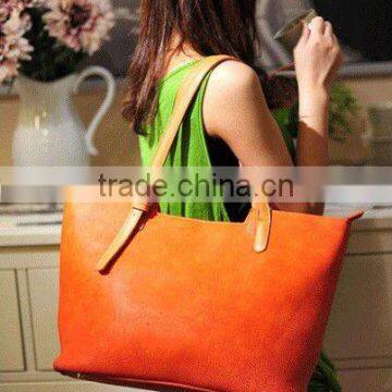 Chic large PU shopping bag