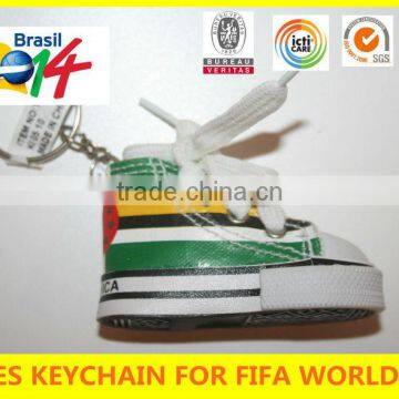 2014 brasil football world cup alloy shoe keychain