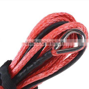 RED 1/4"x50'ATV UTV Winch Line Synthetic Winch Rope Cable With Thimble Universal XINSAILFISH photo-5