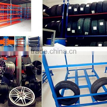 Warehouse folding portable steel storage stacking tire rack