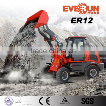 EUROiii Xinchai 490 Engine ER12 Mini Loader/Farm Tractor/Hoflader with Luxury Cabin/Quick Hitch for Sale