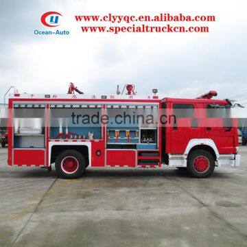 SINOTRUK HOWO 5000liter Water Tank 1000liter Foam Tank Fire Truck for Sale photo-3