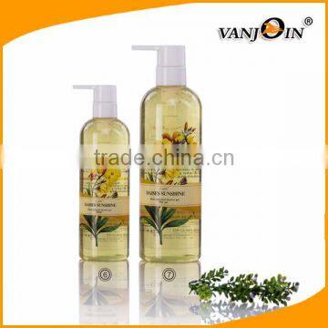 Round Transparent Body Shower Gel Lotion Bottles PET