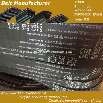 LEXUS TOYOTA  Renault auto timing belt transmission belt power ruuber belt 77 00 857 325/127MR19/77 00 100 460/157RU25.4/77 00 860 897/107YU18/13568-70080/129MY27optibelt gates dayco timing belt