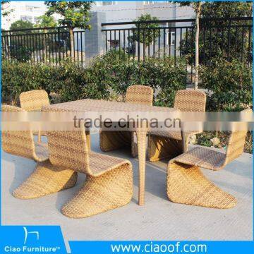 China Big Factory Sale Garden Dining Set Wicker Furniture Aluminum Furniture For Sell