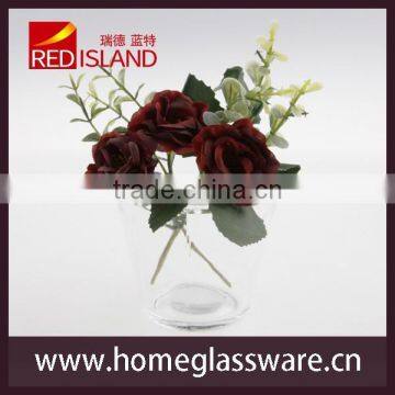Clear Glass Planter Pot Flower Vase Customized Base photo-3
