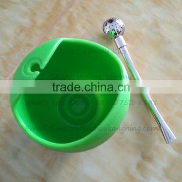 Hot selling Silicone tea cup ,yerba mate gourd with Bombilla