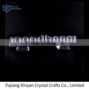 HOT SALE trendy style color crystal candle holders from manufacturer