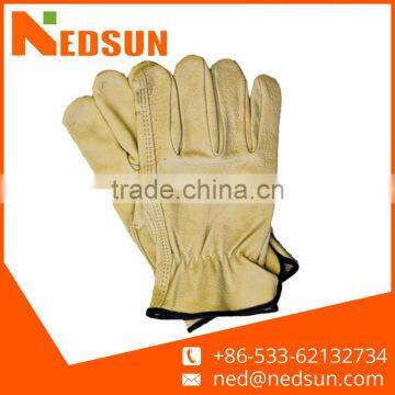 Regular type cow leather safety driver gloves