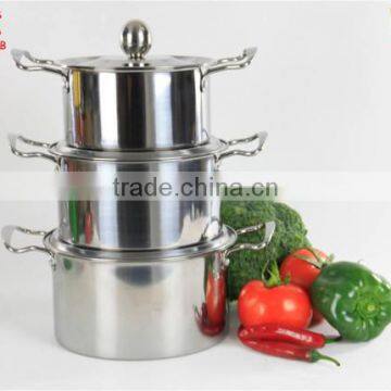 stainless steel sacue pot 3pcs set