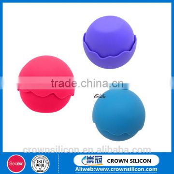 Food grade customized silicone round ice ball shaped fancy ice cube tray