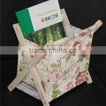 Custom Antique Wooden Magazine Rack With Cloth Wholesale photo-2