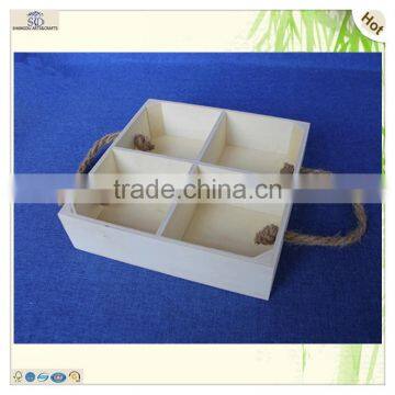 Hotel Restaurant Unfinished Mini Euro Square Wooden Pallet Tray photo-2