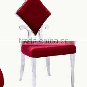 Diamond stainless steel dining chair