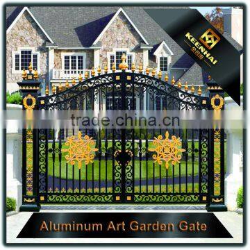 Color Painted Aluminum Front Yard Gate With Decorative Metal Artworks photo-4