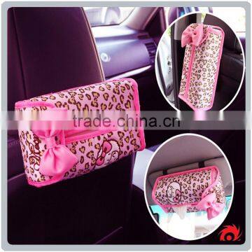 Leopard pattern Car Sun Visor Seat Back Bracket Auto Tissue Box Holder