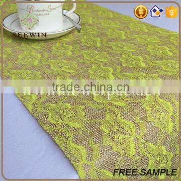 Awards Banquet Table Runner Polyester Jute Fabric photo-2