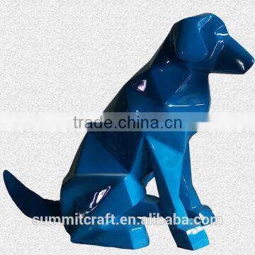 Customized Abstract origami fiberglass dog statue