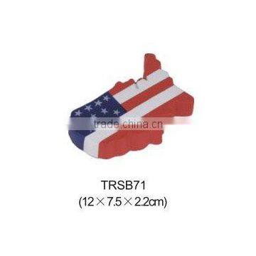 Printed PU stress reliever/PU foam anti stress toy/American flag design foam toy