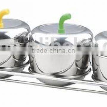 5pcs Stainless Steel Seasoning Pot Spice Container Set photo-2