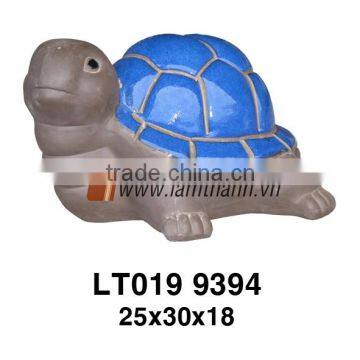 Vietnam Glazed Ceramic Garden Ornament Turtle Statue