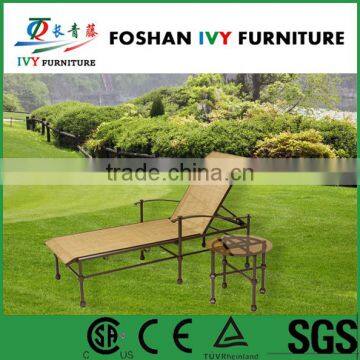 Modern outdoor lounge furniture aluminium sun lounger set