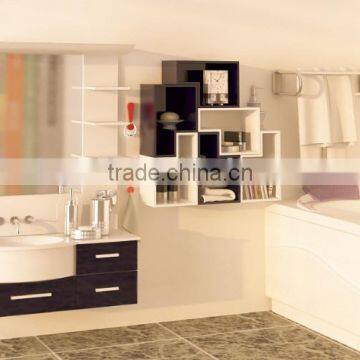 7 Shape Wooden Cube Kids Book Shelf Wall Cube Decorative Shelves photo-3