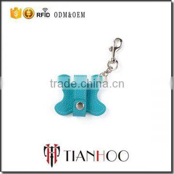 TIANHOO Genuine Leather Key Chain Holder/Wrap Winder for Earphone