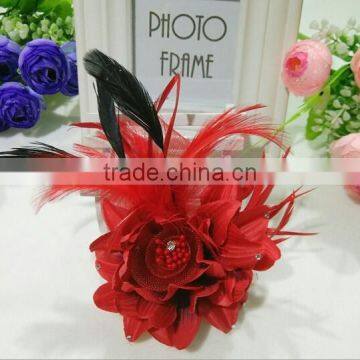 High Quality Flower Fabric Brooch for Hair or Cloth Decoration photo-2